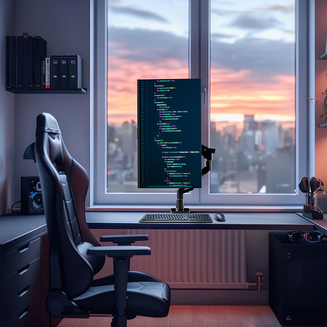 카멜마운트 MPS1G 싱글 게이밍 디자인 모니터 거치대 받침대 모니터암