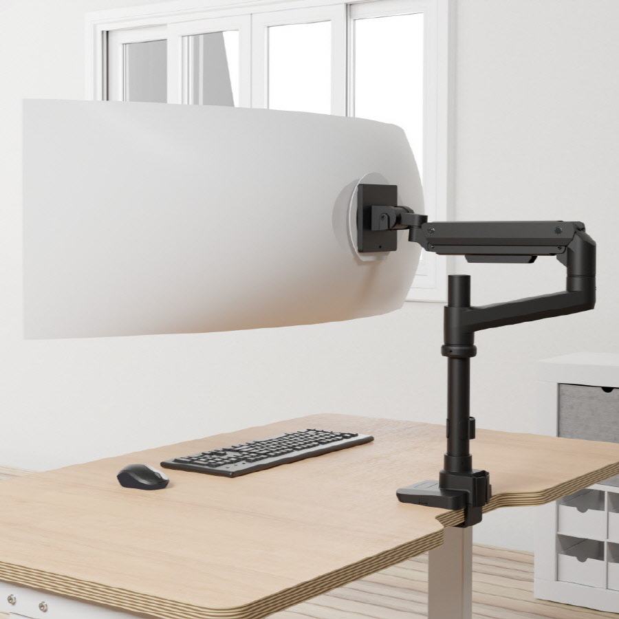 카멜마운트 IMA2PL 고중량 싱글 폴타입 높이 조절 특화 모니터 거치대 모니터암