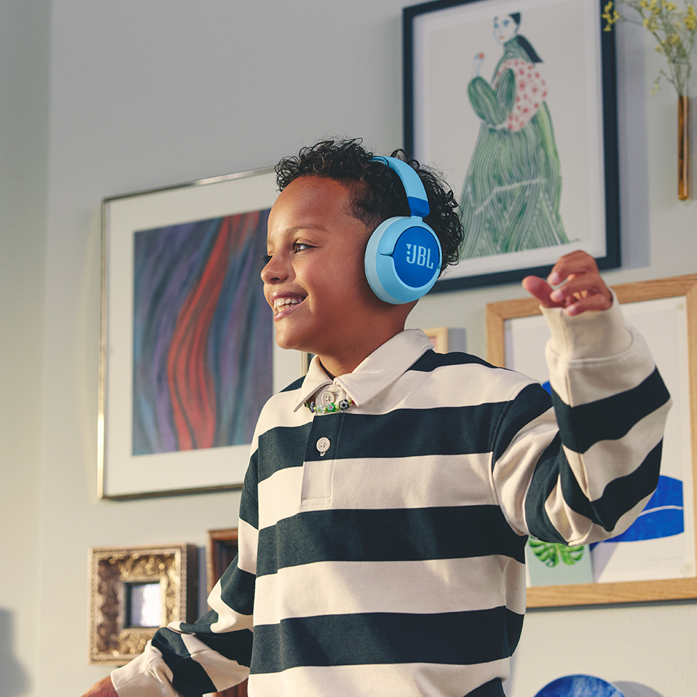 삼성공식파트너 JBL JR470NC 노이즈캔슬링 유무선 겸용 어린이헤드셋 블루