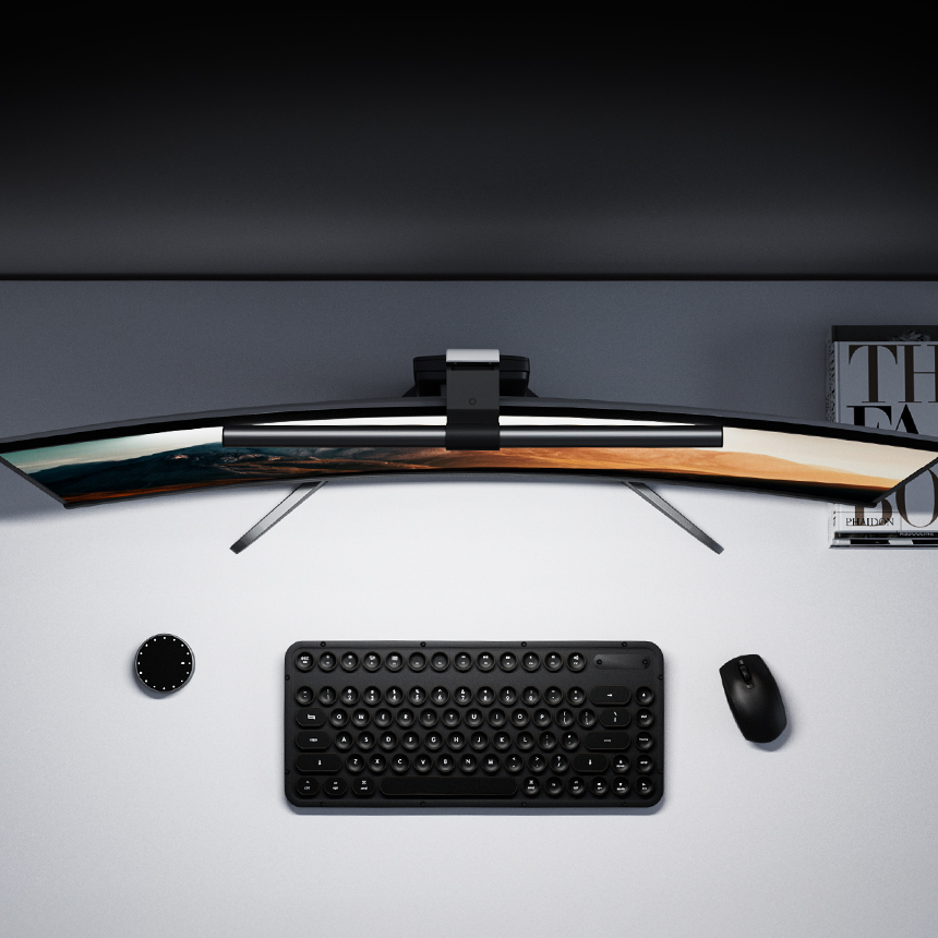 엘레센스 2in1 모니터 조명 라이트바 무선리모컨 LED 스탠드 램프 후면 조명 E1133