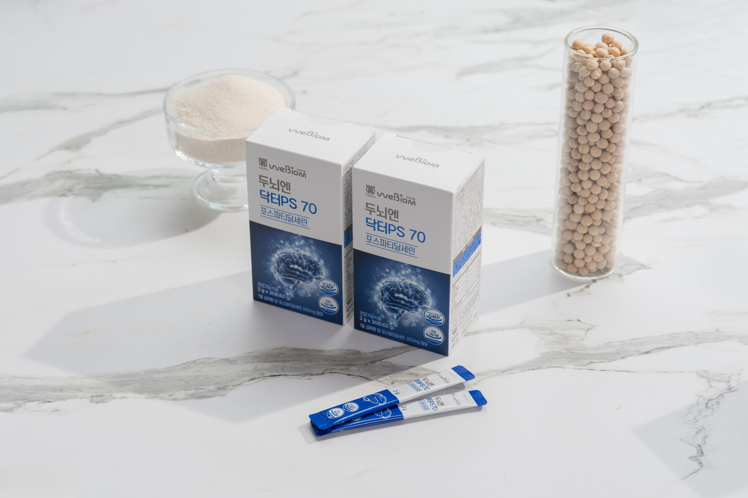 서울대 위바이옴 두뇌엔 닥터PS 70 포스파티딜세린 분말 세린에이드 30포, 3개