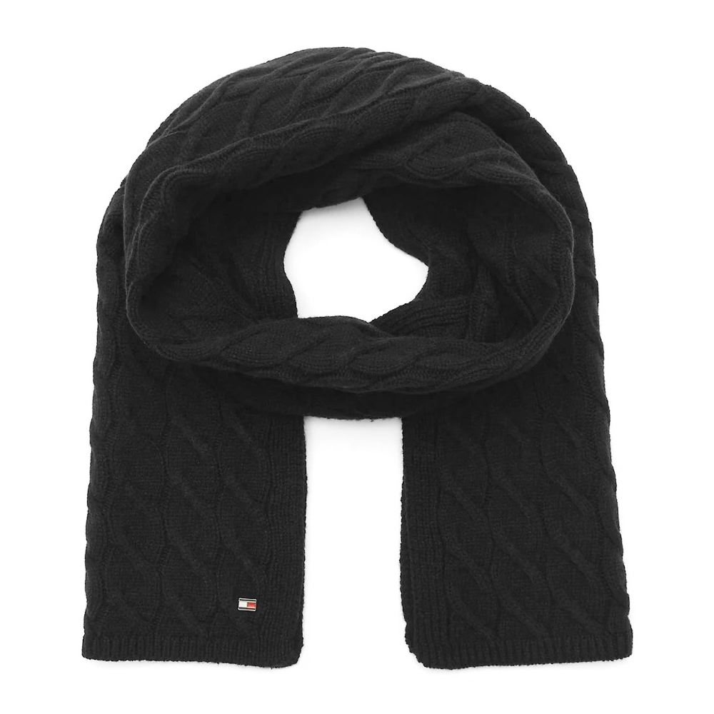 타미힐피거 케이블 꽈배기 머플러 목도리 니트 스카프
