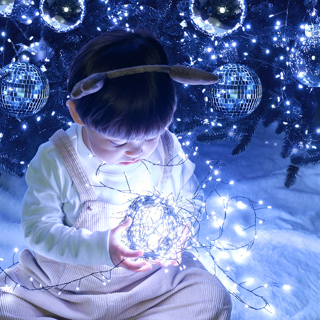 코지바이브 웜 지네전구 400구 크리스마스 트리 전구 어댑터 세트