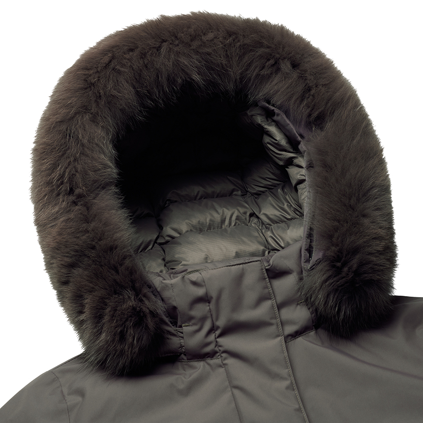 여성 구스롱다운 벨트 롱패딩 다운점퍼