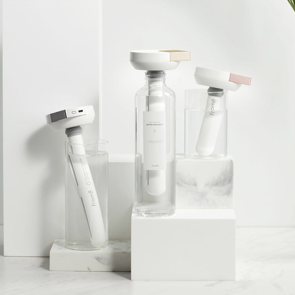 프롬비 워터캡슐2 무선 스틱 생수병 미니가습기 FA145 핑크