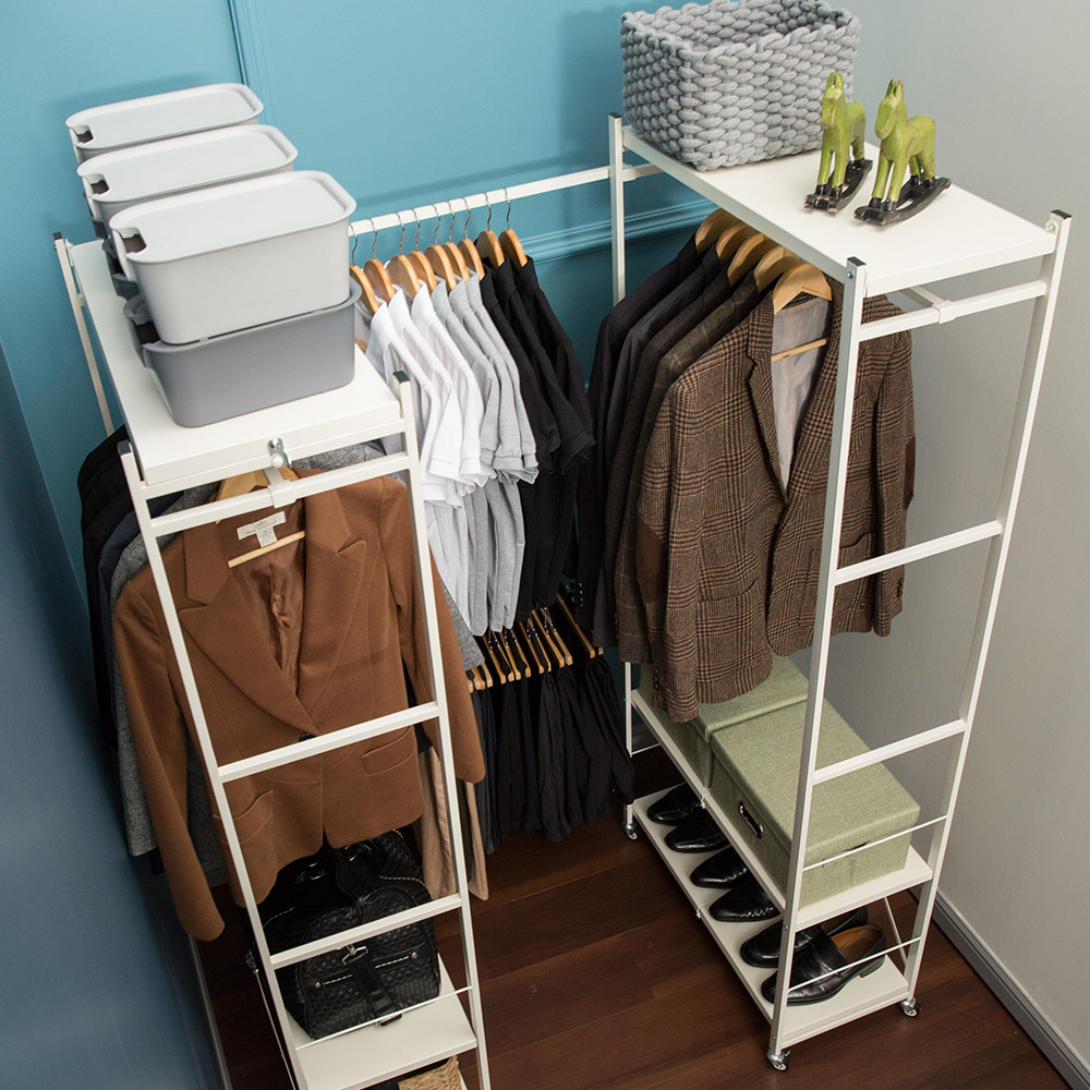 올맘 조립이 필요없는 드레스룸 시스템행거/2개 주문시 모션봉 2개 포함