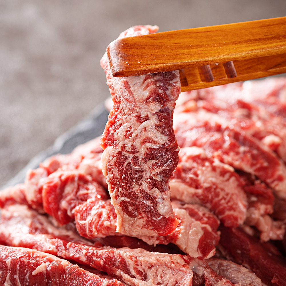 대용량 갈비살 1kg 소갈비 소갈비살 늑간살 소고기 구이 캠핑 음식