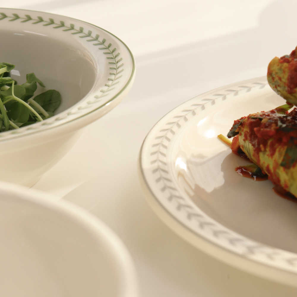 일상 속에서 찾은 예쁜 디저트 접시, 뉴욕 가든 플레이팅 원형 브라운