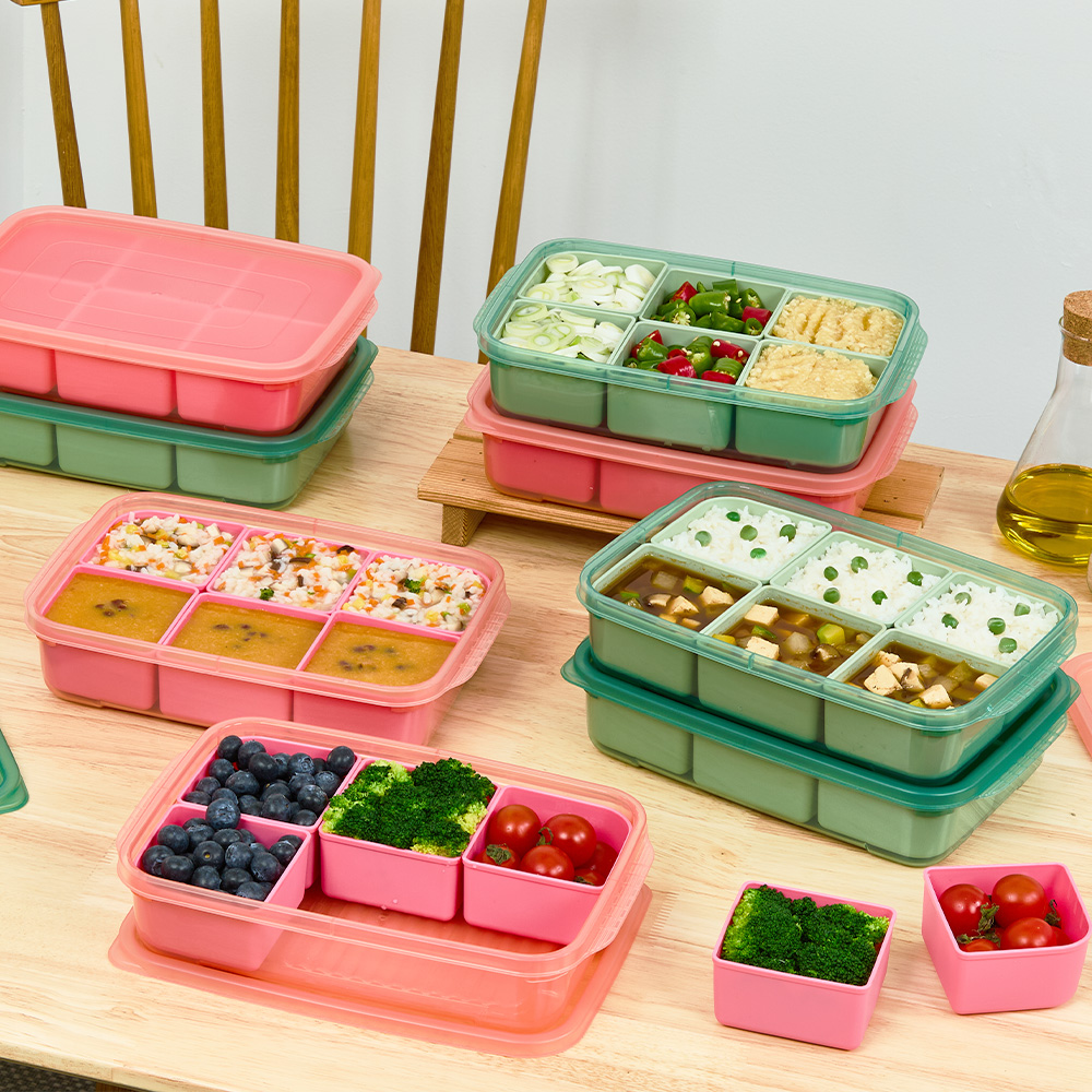 튼튼하고 깔끔하게! 칸칸이 나눔용기와 웨이브킵으로 간편한 이유식과 과일 보관