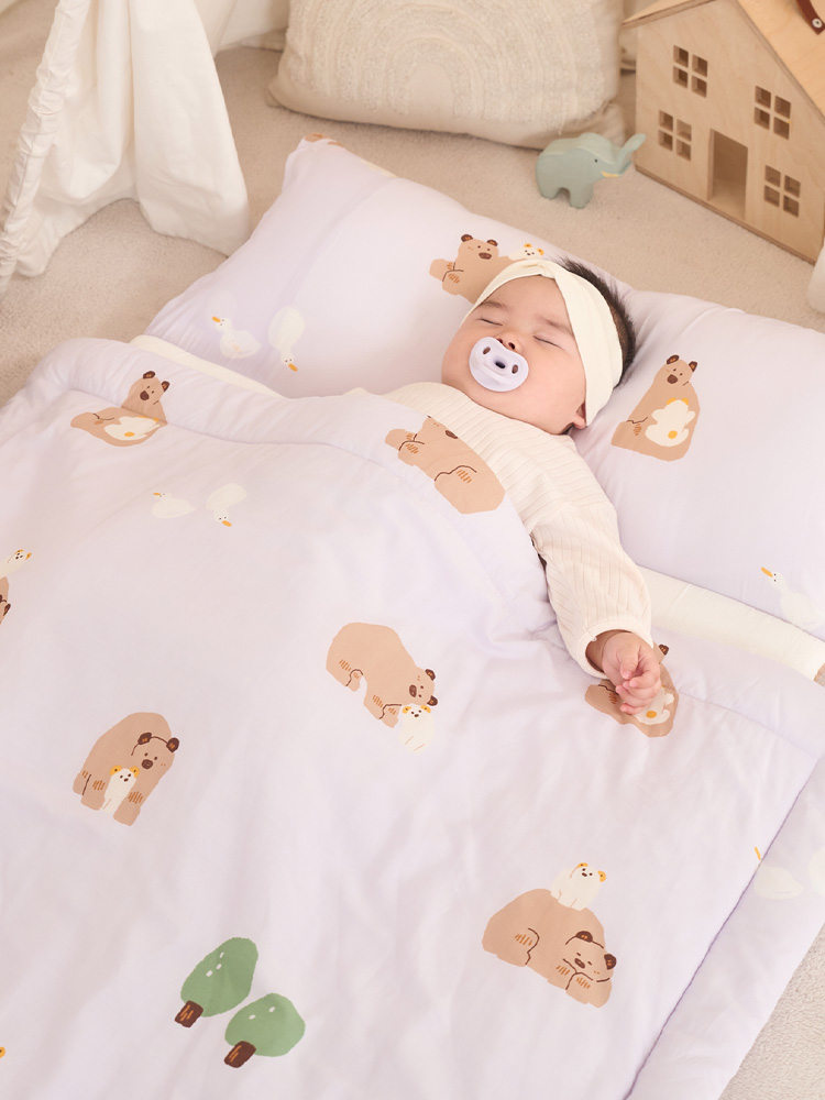 도노도노 NEW 사계절 모달&인견 양면 낮잠이불 풀세트(건조기 가능) 피치 디어