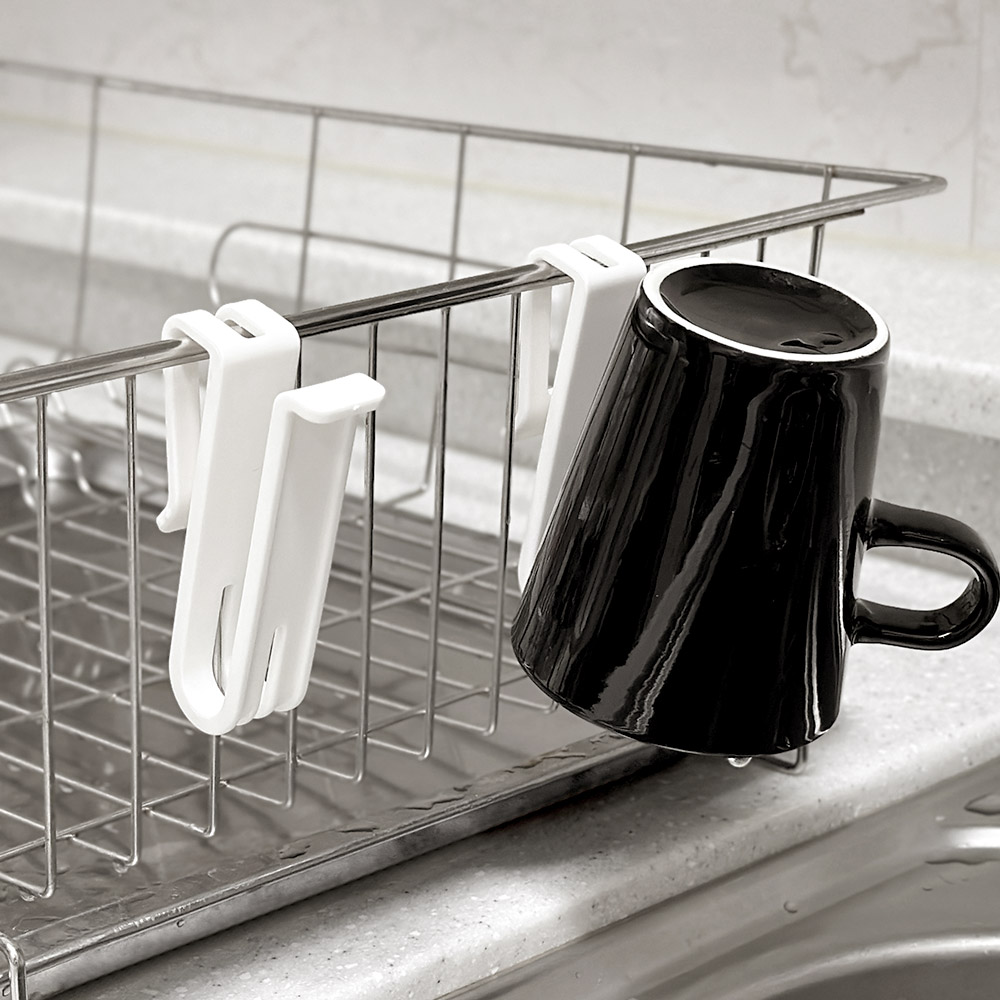 [단독]텀블러 건조클립 식기건조대 후크 2P+2P (총4P)
