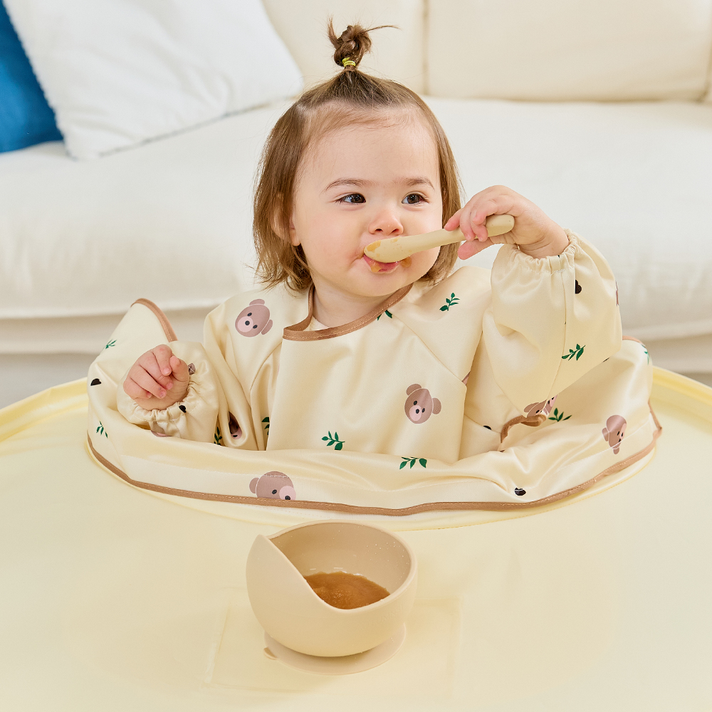 더마더 자기주도이유식 매트 아기 턱받이 트레이키트