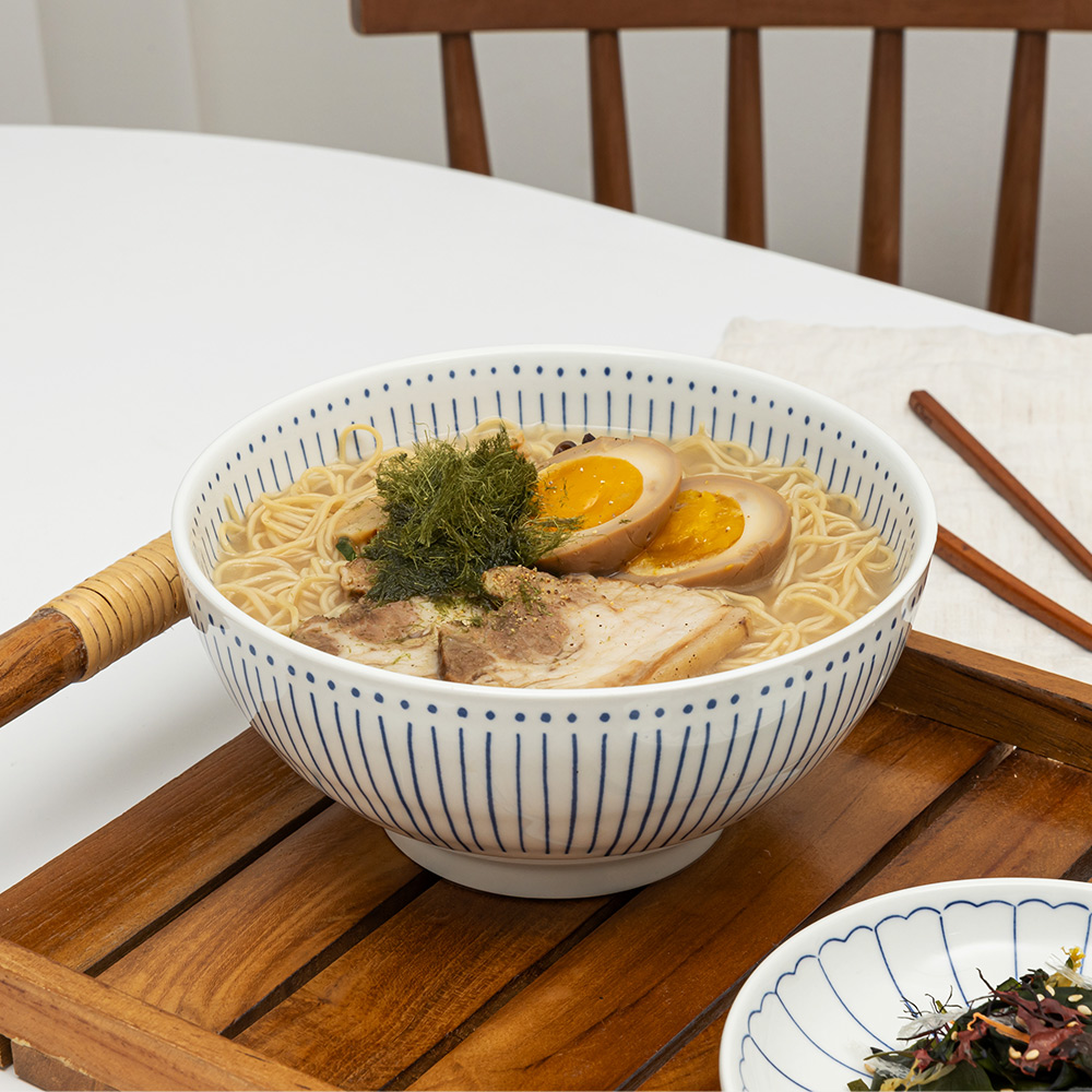 일상에서 딱 어울리는 일본풍 도자기 라면기 세트, 냉면 그릇으로 딱이야!