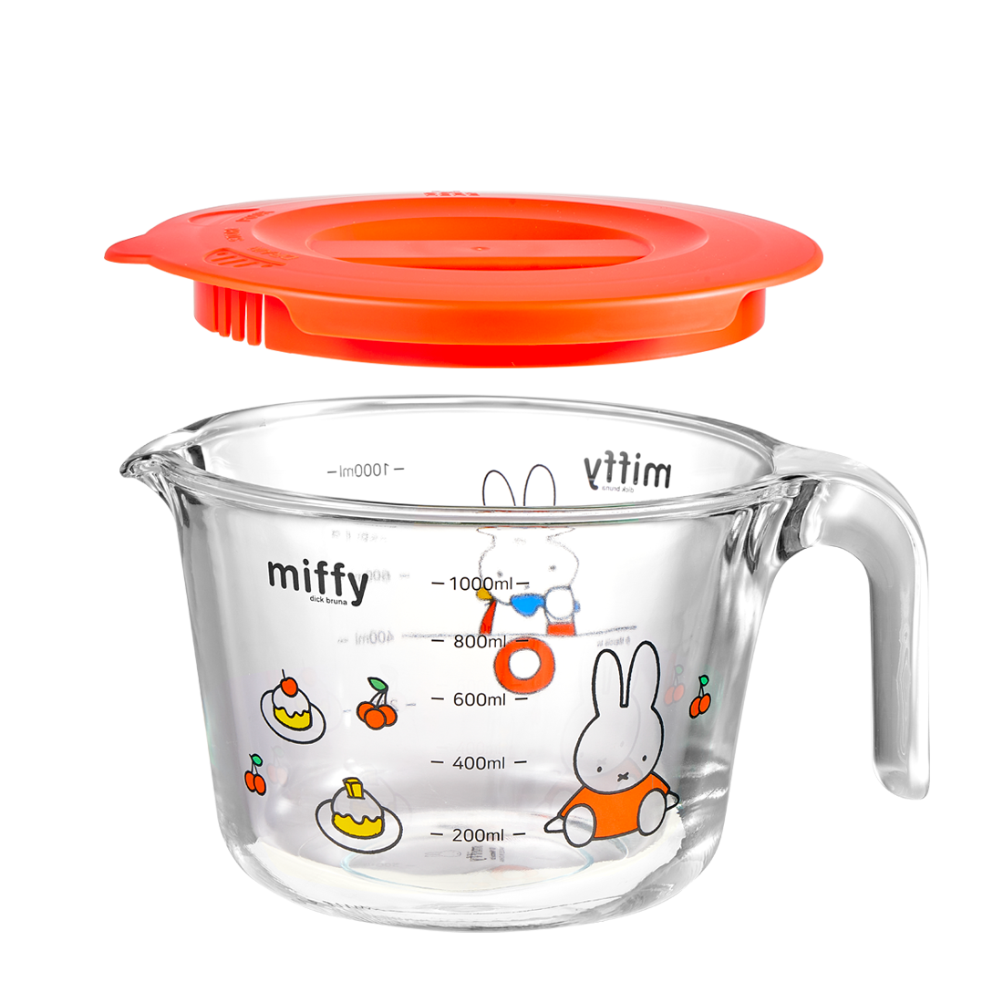 [에지리x미피] 내열유리 계량컵 손잡이 비커 5P 세트 (기프트패키지)