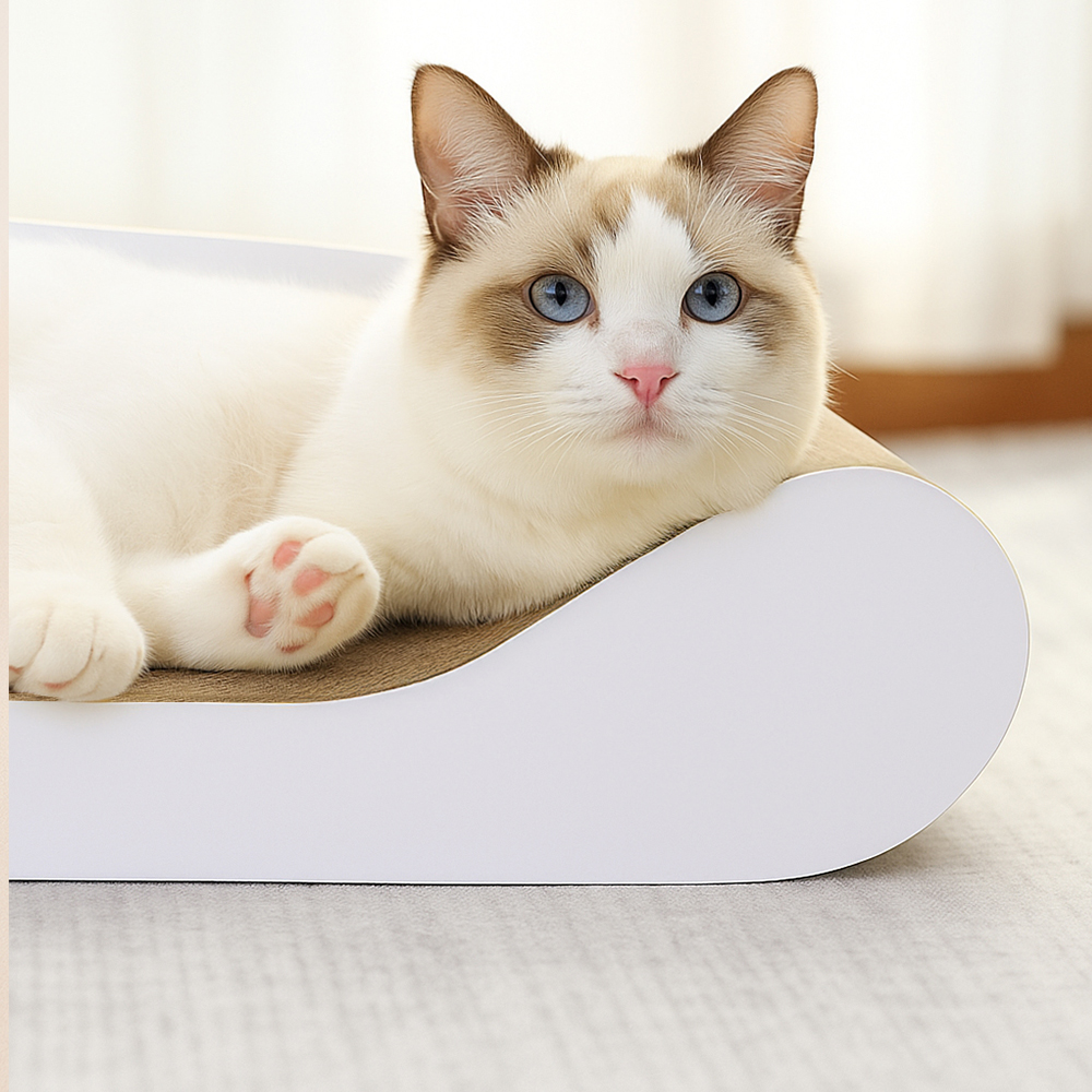 고양이들이 좋아하는 대형 스크래쳐 소파, 집에서도 편하게 즐기세요!