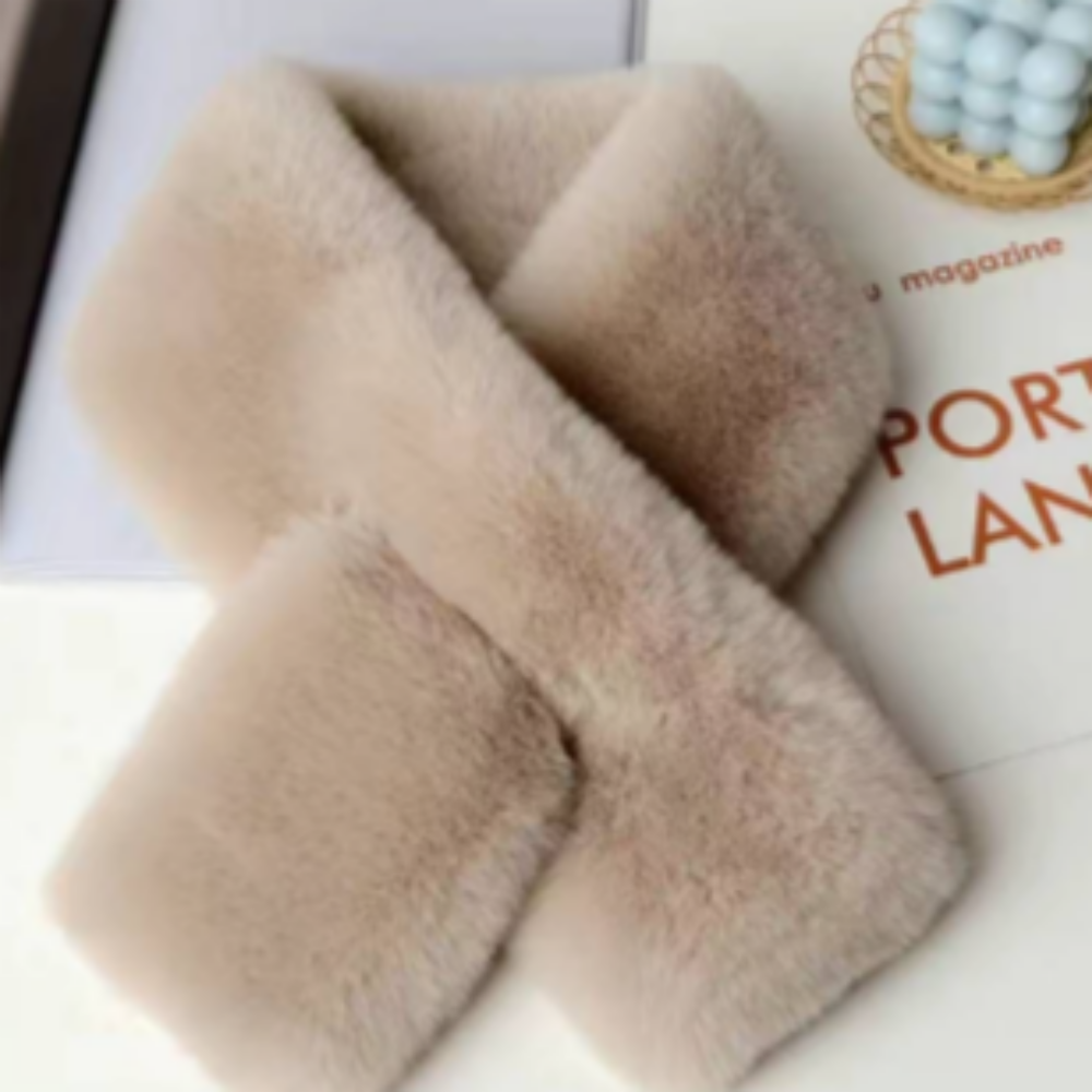 퍼 머플러 쁘띠 목도리 남자 여자 커플 겨울 검정색