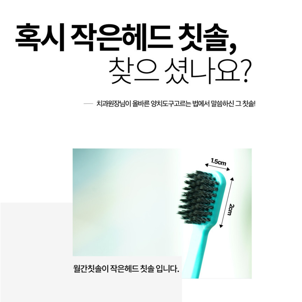 작은 헤드로 더 꼼꼼하게! 덴티넘 월간칫솔로 치아 관리 시작하세요