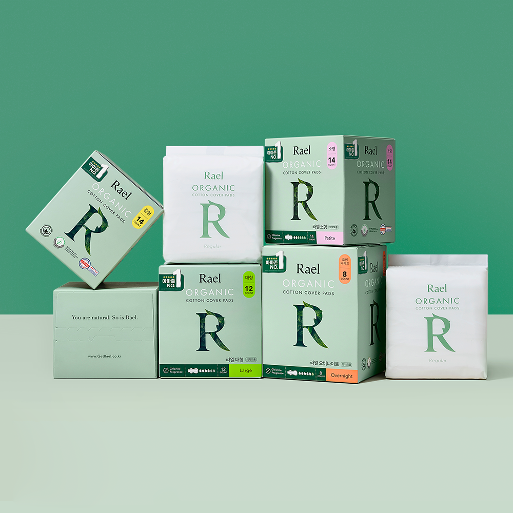 편하고 자연스러운 유기농 순면 생리대, 중형 12팩으로 준비하세요!
