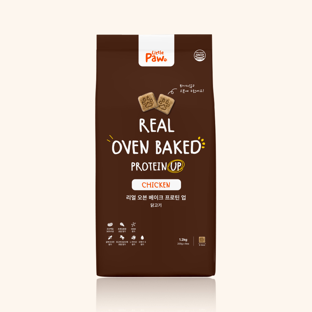리틀포우 리얼 오븐베이크 프로틴업 에어드라이 강아지사료 치킨 1.2kg