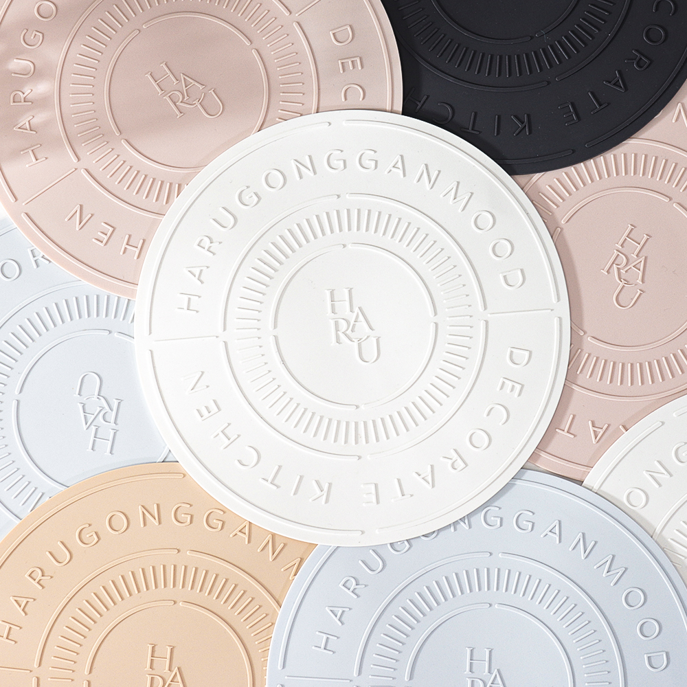 [네이버 단독구성] 하루의공간 레터링 인덕션 보호 실리콘 매트 2개 세트