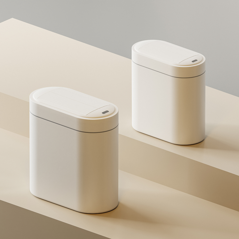 에어빈 완전밀폐 자동 센서 휴지통 냄새차단 욕실 화장실 쓰레기통 9L