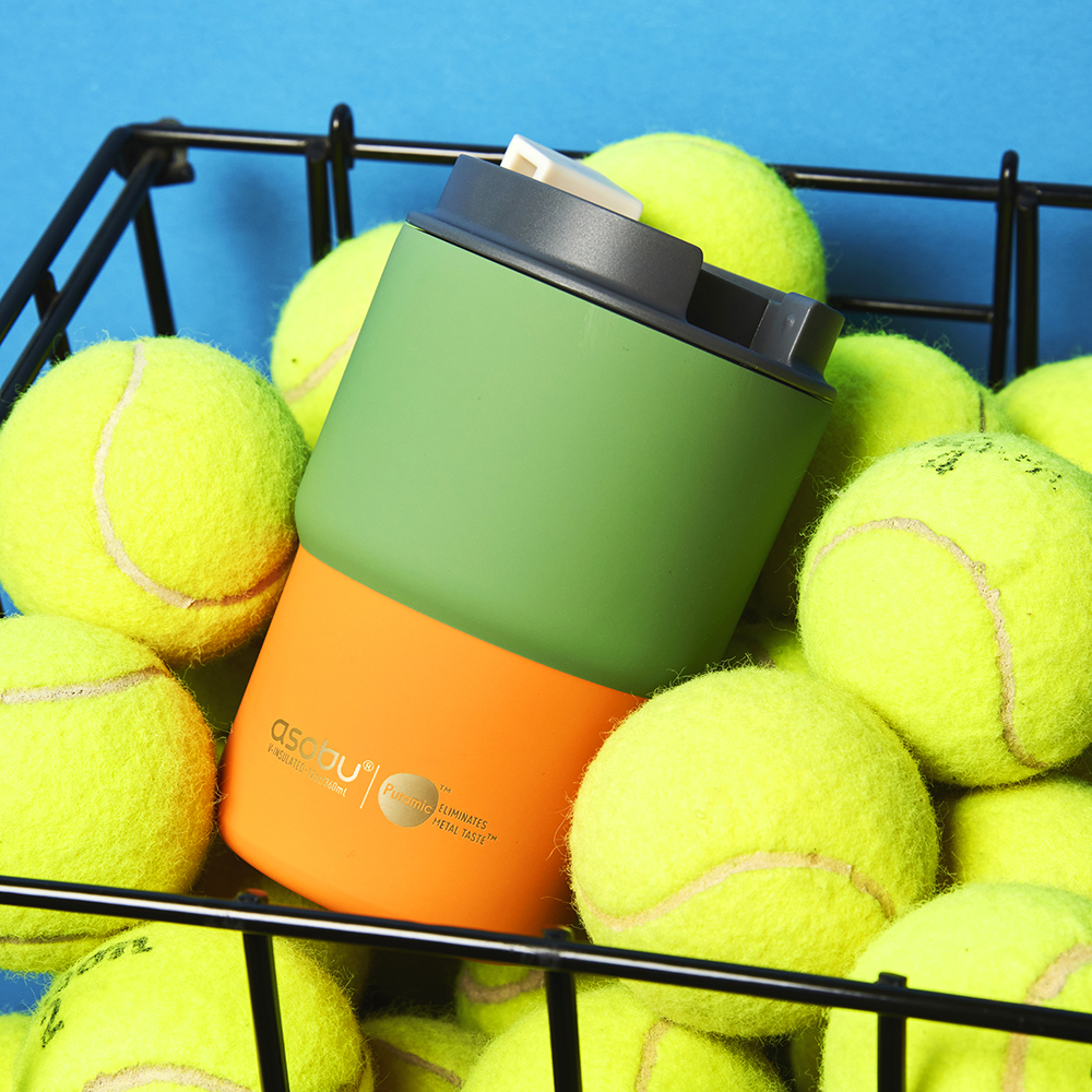 캐나다 아소부 세라믹코팅 스텐 보온보냉 퓨라믹 텀블러 커피익스프레스 360ml