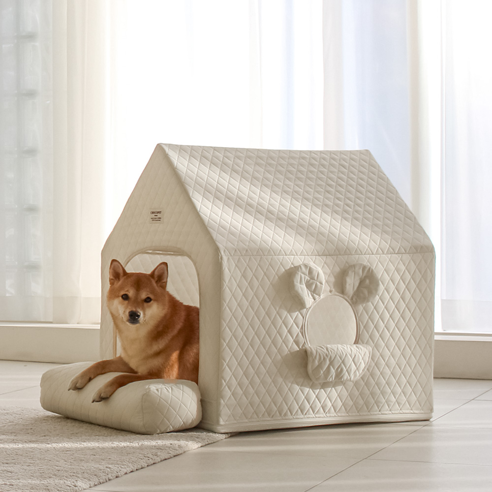 초코펫하우스 사계절 강아지집 에브리데이하우스 3.0 아이보리, 소형
