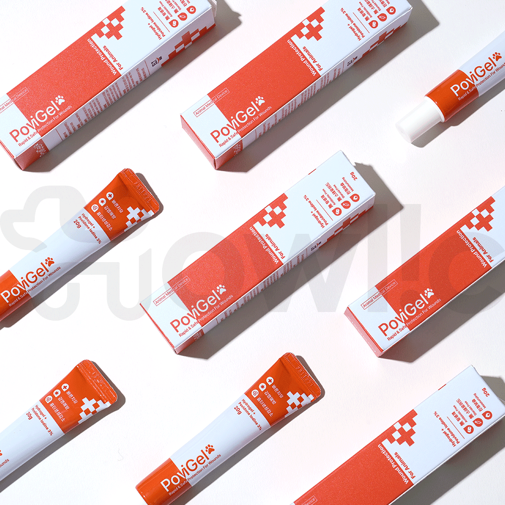 포비겔 강아지 고양이 곰팡이성 피부염 피부병 약 아토피 상처 연고 농피증 링웜 발습진 약