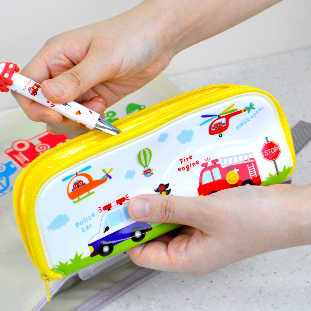 키친유 부릉부릉 유아 교정젓가락 1단계 케이스 세트 어린이 연습용 유치원 자동차 젓가락