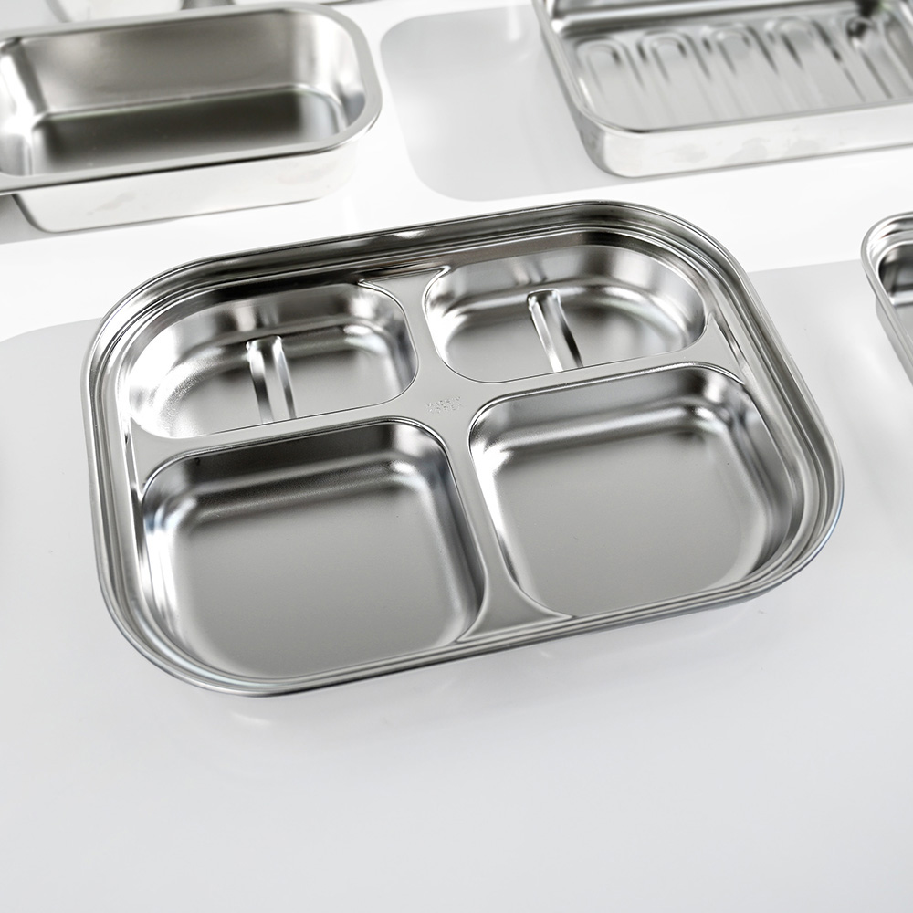 키친유 부릉부릉 어린이집 유아 스텐식판 4찬 도시락가방 세트 유아도시락 유치원 준비물