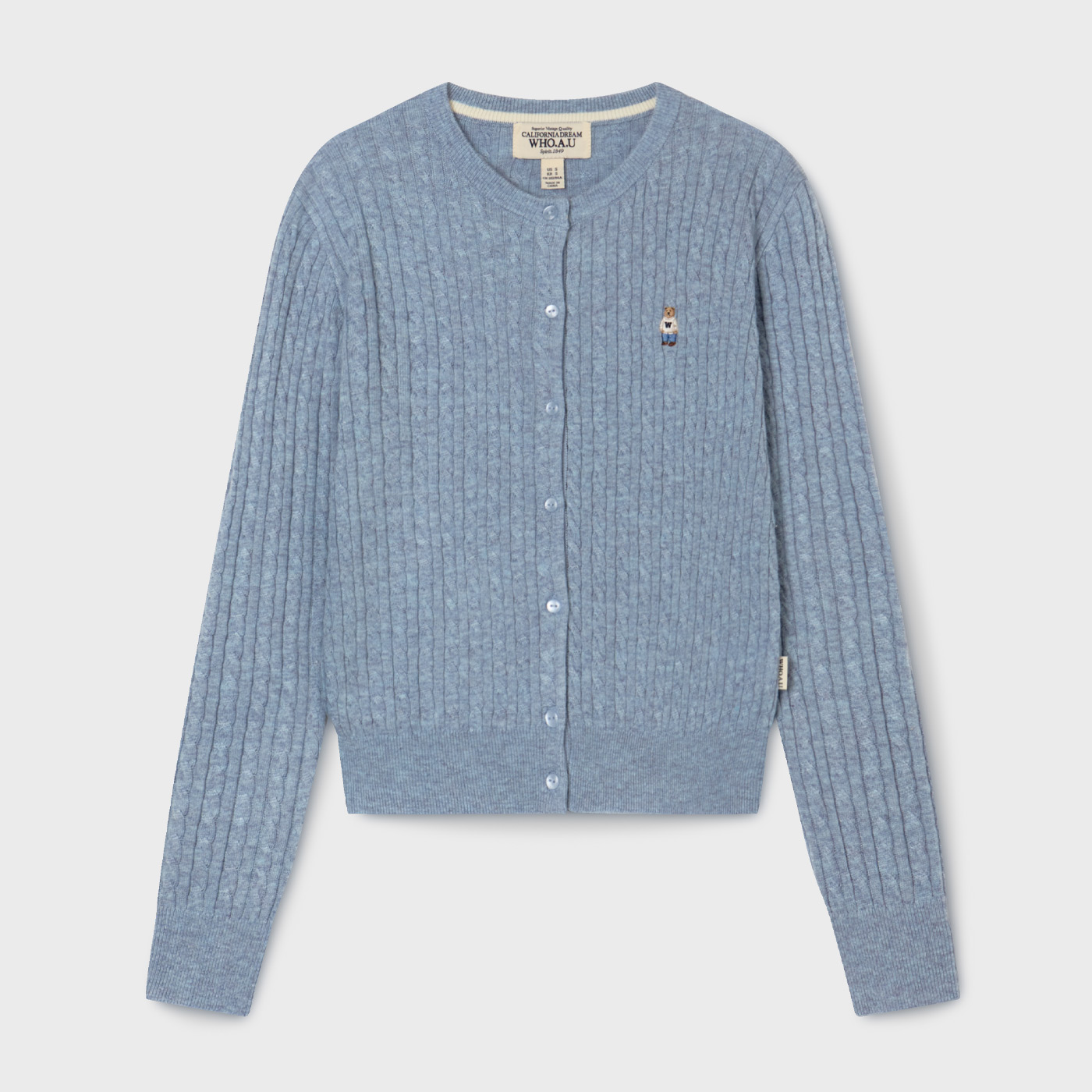 [후아유] 스티브 하이게이지 울 케이블 가디건(여성) / WHCKG1215F