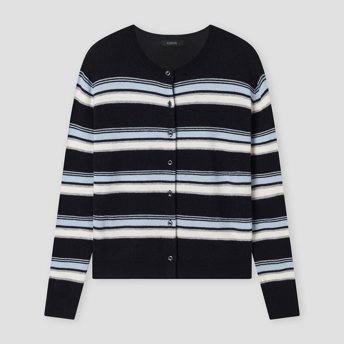 [클라비스] 울100 멀티 스트라이프 가디건_CVCKG1101M