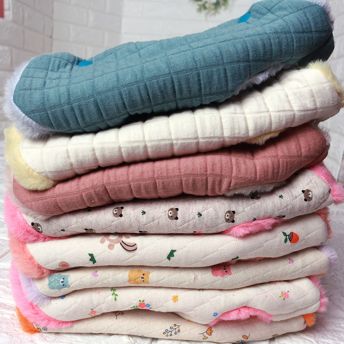 강아지 옷 조끼 오가닉 내복 실내복 노령견 잠옷 베이비곰 양면조끼 XS