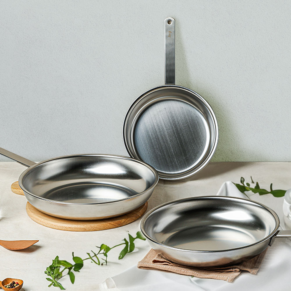 퍼기 무연마제 통5중 무연마 스텐 316 궁중팬 쿡웨어 멀티팬/후라이팬 24cm