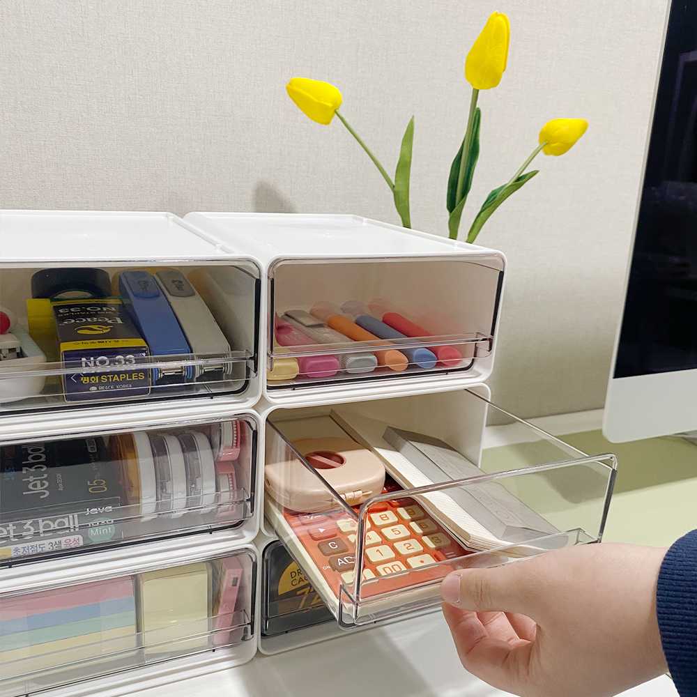 코드86 서랍형수납함 투명 리빙박스 펜트리 서랍 약통 정리함 펜트리수납함 소형
