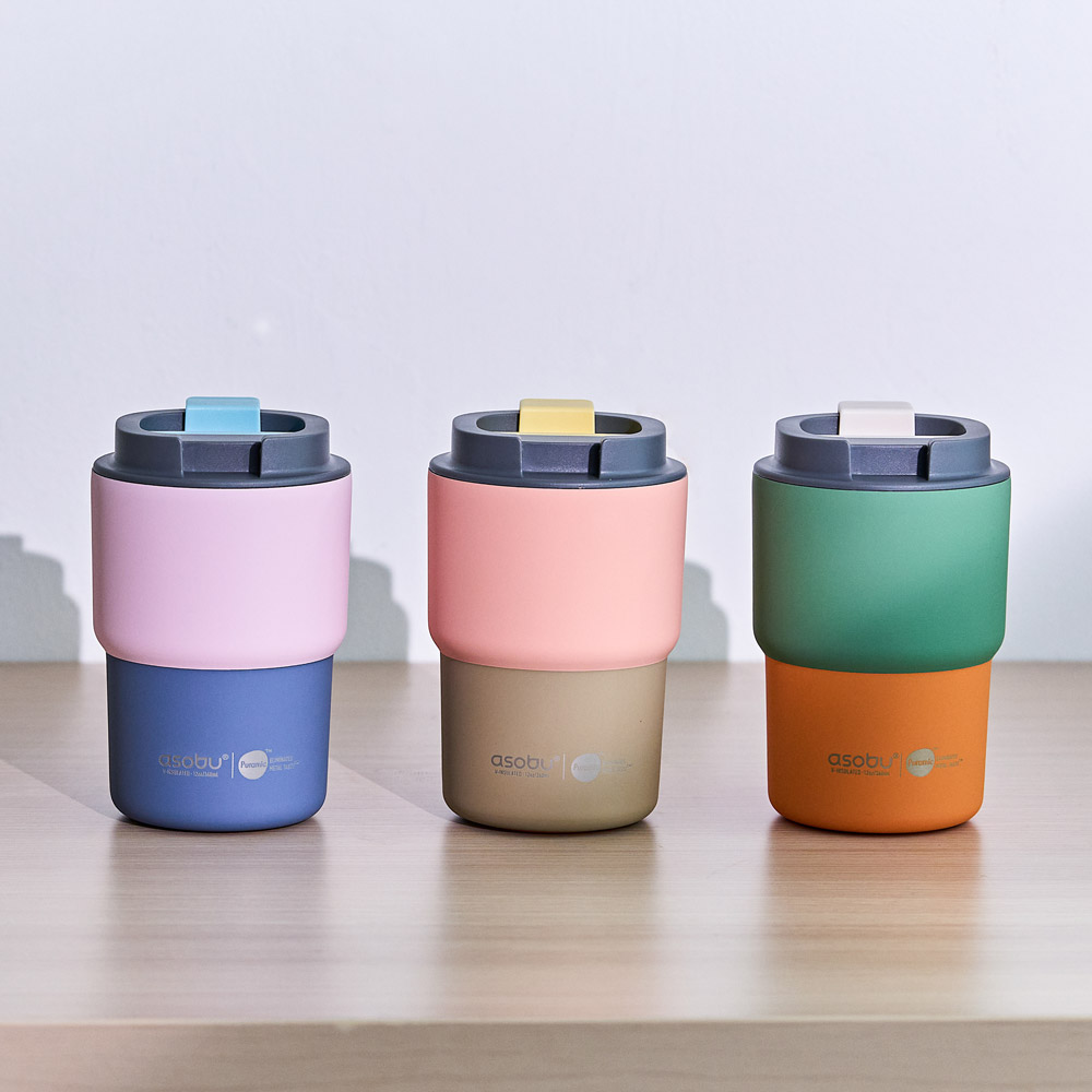 캐나다 아소부 세라믹코팅 스텐 보온보냉 퓨라믹 텀블러 커피익스프레스 360ml