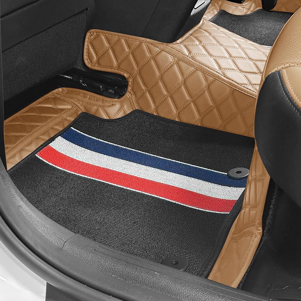 가온 카매트 7D 오니핏 입체 가죽 코일 차량 바닥 발매트 앞좌석