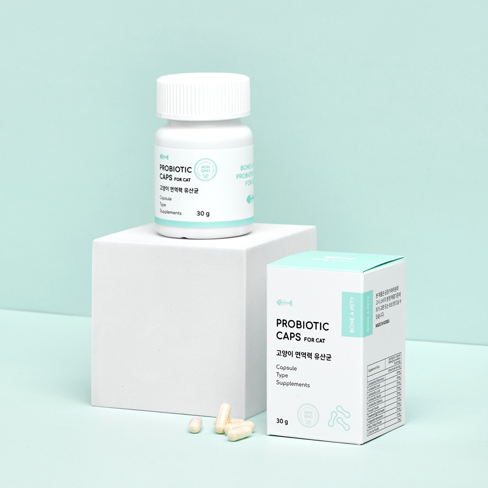 본아페티 고양이 구강관리 유산균 프로바이오틱캡스포캣 아기 설사 변비 캡슐 60포, 1개