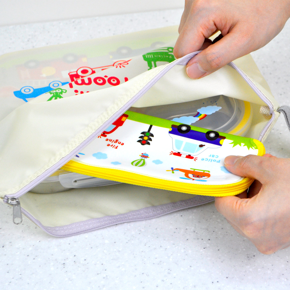 키친유 부릉부릉 유아 교정젓가락 1단계 케이스 세트 어린이 연습용 유치원 자동차 젓가락