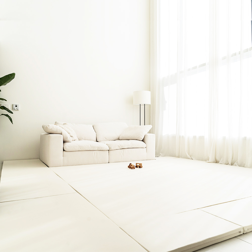 리포소홈 폴더매트 층간소음 아기매트 거실 놀이방 200x240 빅매트 아이보리