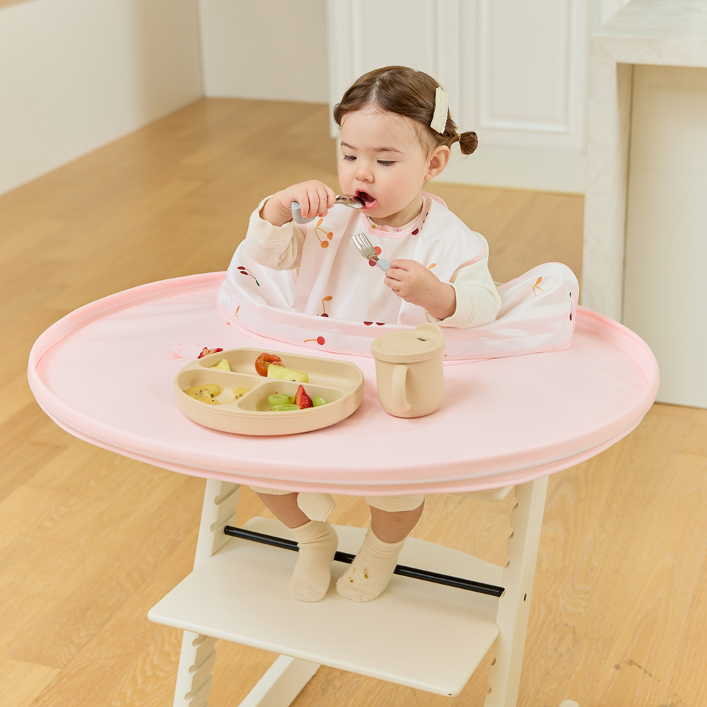 더마더 자기주도이유식 매트 아기 턱받이 트레이키트