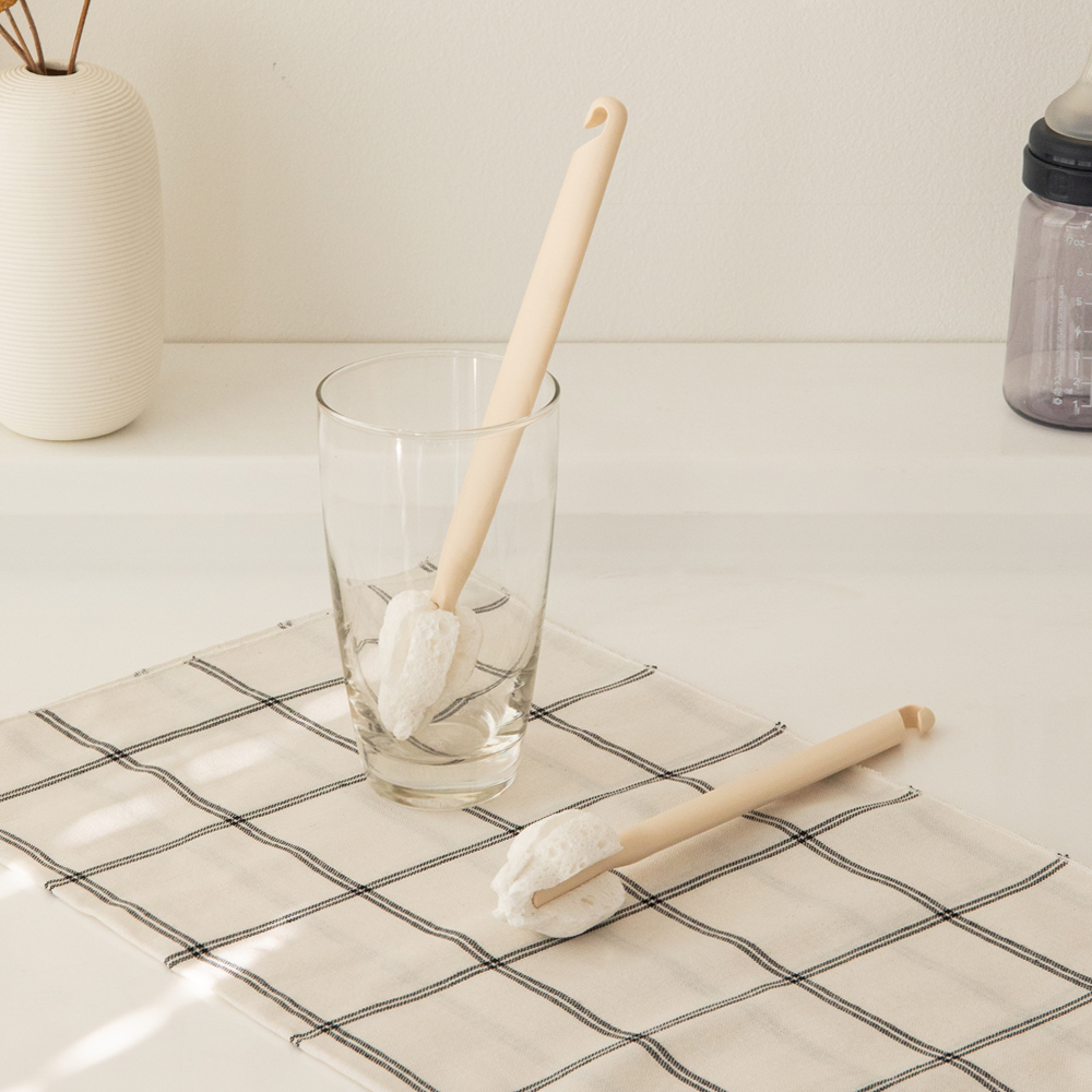 더마더 천연 스펀지 젖병 세척솔 친환경 브러쉬 2p