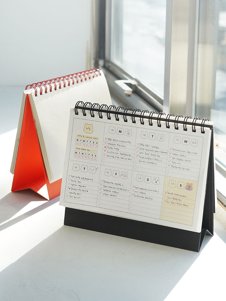 리훈 곰부 세우는 체크리스트 위클리 탁상 플래너 주간 일주일 계획표