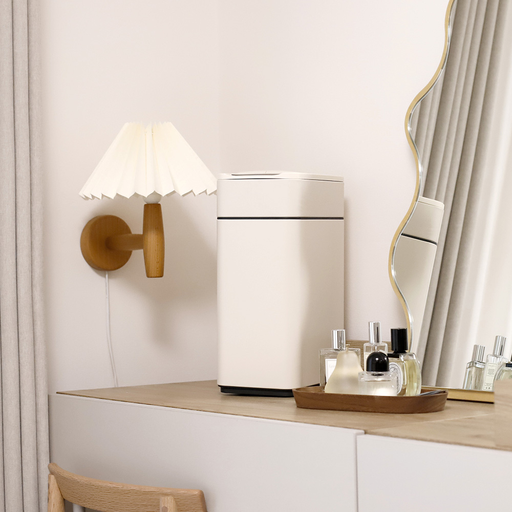 더블 SET 10L+10L 스마트 자동 센서 쓰레기통 냄새차단 미니 휴지통 날개형