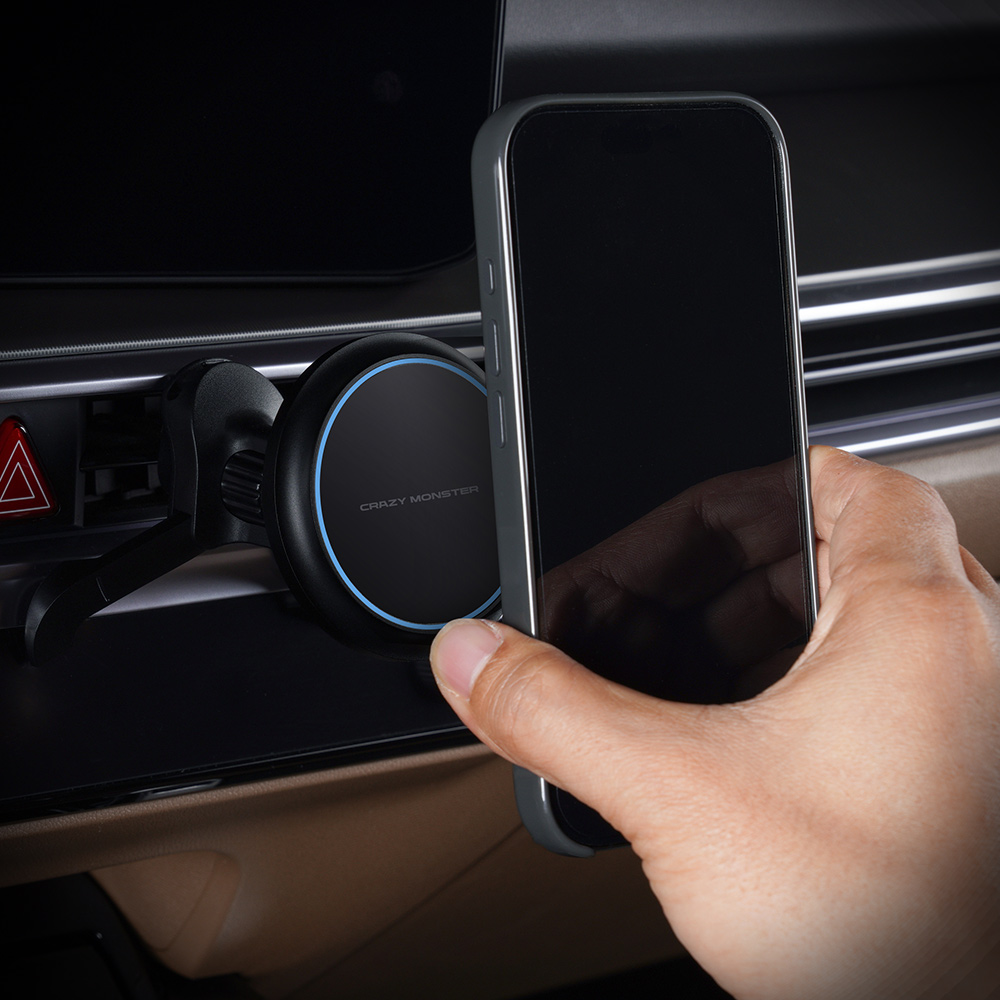 크레이지몬스터 차량용 맥세이프 Qi2 고속 무선충전기 자석 핸드폰 거치대 스마트폰 네오 M1