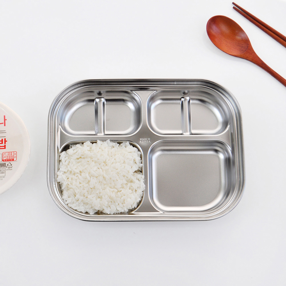 키친유 티라노 어린이집 유아 스텐식판 4찬 도시락가방 세트 공룡 유아도시락 유치원 준비물