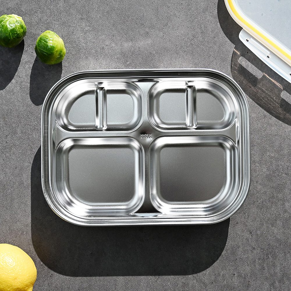 키친유 부릉부릉 어린이집 유아 스텐식판 4찬 도시락가방 세트 유아도시락 유치원 준비물