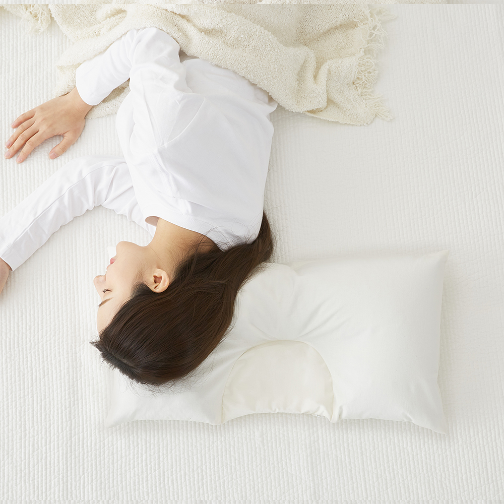 집앤콕 베개 일자목 거북목 목디스크 옆으로도 편한 경추베개 그레이, 30x60