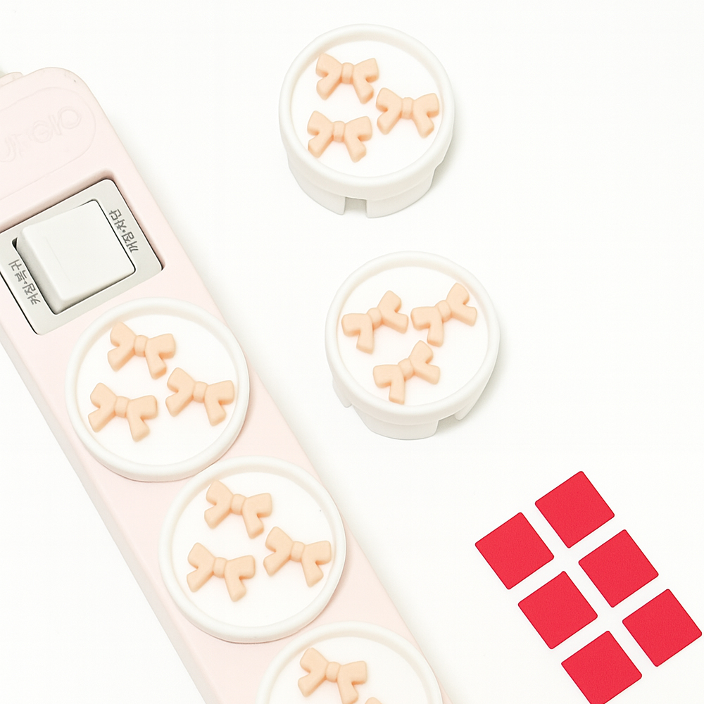 아텍스 리본 콘센트 안전커버 자동소화패치 마개 보호 덮개 6개입