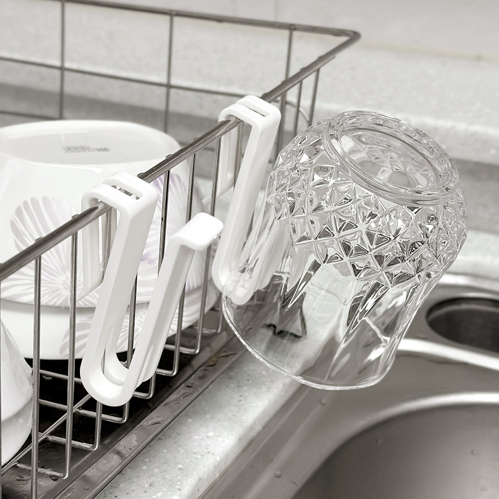 [단독]텀블러 건조클립 식기건조대 후크 2P+2P (총4P)